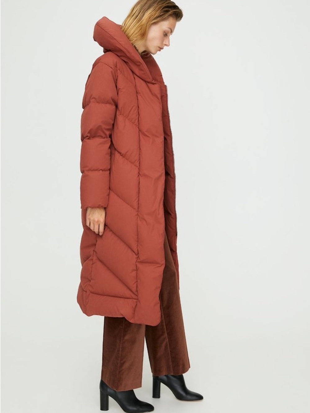 Aritzia Wilfred The Duvet Long Puffer Rare Jacket Oversized XXS